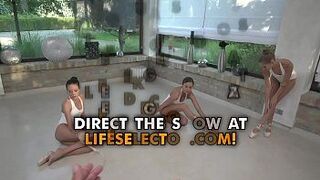 Развратные балерины трахают своего директора и друг друга в ПОВе - порно видео